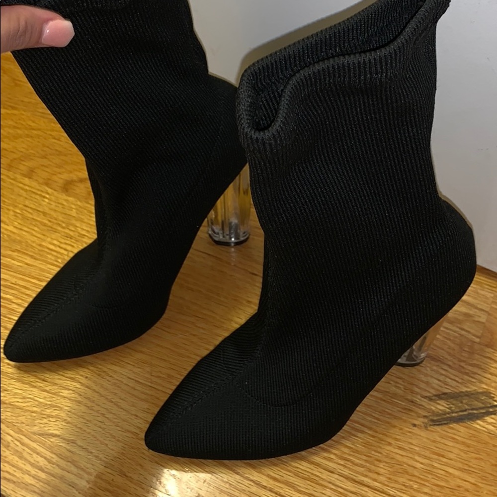 “sock” boot heels